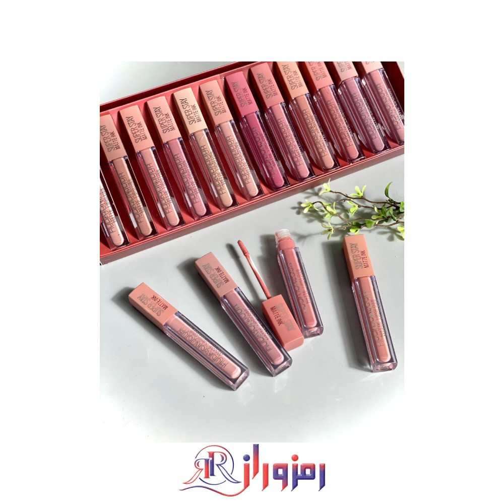 رژلب مایع هدی بونژور huda bonjour پک 12 عددی،تست رژلب مایع